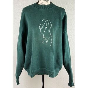 McBriar Vintage Men’s Pullover Sweater with Golf Embroidery, size XL